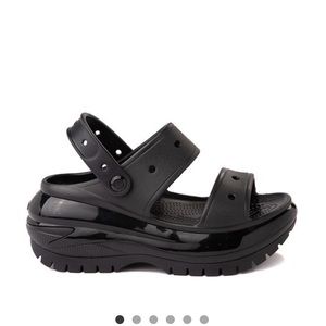 NWT BLACK CROCS classic mega crush sandal